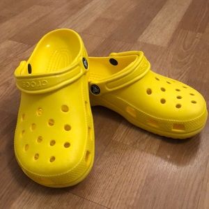 Bright Yellow Crocs